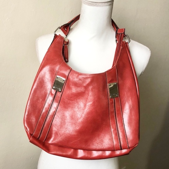 Nine West Brick Red Zip Up Shoulder Bag - Picture 5 of 10